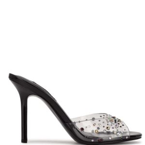 Nine West Ido Rhinestone Na Podpatku Slapky Sandals Čierne | VLWKTB-613