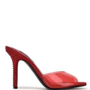 Nine West Ido Rhinestone Na Podpatku Slapky Sandals Červené | YUGXMI-756