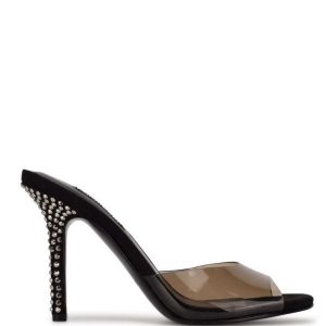 Nine West Ido Rhinestone Na Podpatku Slapky Sandals Čierne | ZDUNGR-581