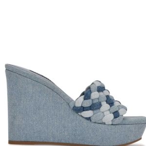 Nine West Kat Platforme Slapky Sandals Modre Viacfarebný | ZMVFSE-379