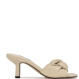 Nine West Knot Na Podpatku Slapky Krém | ISBJDR-365