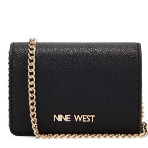 Nine West Laney Micro Chain Card Case Čierne | GIJOVA-836