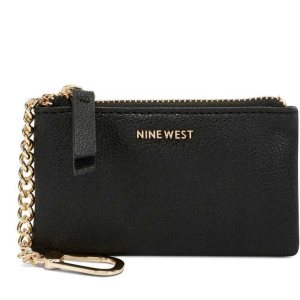 Nine West Lawson Key Ring Zip Pouch Čierne | PADNOL-916