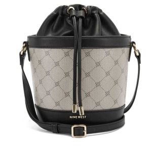 Nine West Laylin Drawstring Bucket Čierne | WTVBAY-183