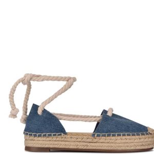Nine West Meaks Ankle Wrap Espadrille Modre | QHKRUC-832