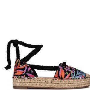 Nine West Meaks Ankle Wrap Espadrille Čierne Viacfarebný | XWRZKU-496