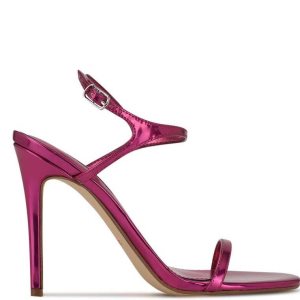 Nine West Miami Ankle Remienkove Sandals Metal | SATNOV-135