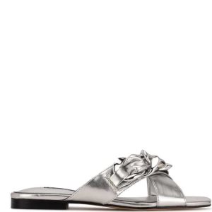 Nine West Misty Slapky Sandals Strieborne | VWQXYL-953