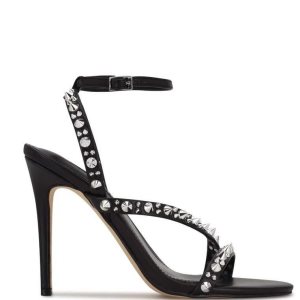 Nine West Mitz Ankle Remienkove Sandals Čierne | IWKAGV-153