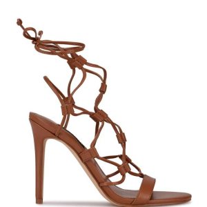 Nine West Mix Ankle Wrap Hnede | SOEQWP-145