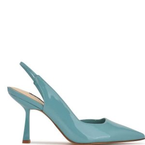 Nine West Mollie Pointy Spicou Slingbacks Modre | ZHCPNU-702