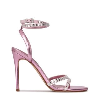 Nine West Mona Ankle Remienkove Sandals Ruzove | UVGLIB-412
