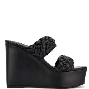 Nine West Nessie Platforme Slapky Sandals Čierne | SODNYR-068