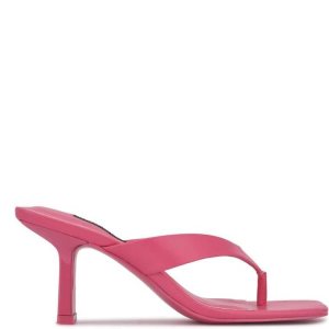 Nine West Nest Tanga Sandals Ruzove | ISTZLF-025