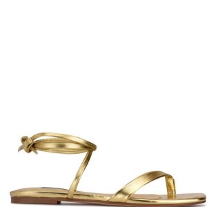 Nine West News Ankle Wrap Balerinky Zlate | UZQYRJ-107