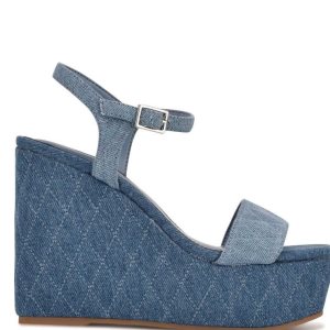 Nine West Nila Platforme Sandals Modre Viacfarebný | VHBGFL-926