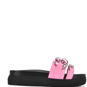 Nine West Nope Platforme Slapky Sandals Čierne Ruzove | ZDWRCF-170