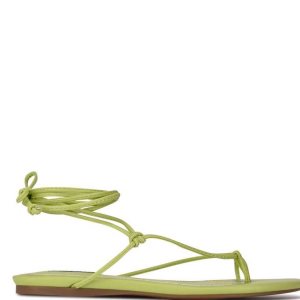 Nine West Pansie Ankle Wrap Sandals Svetlo Zelene | NQVBZM-513