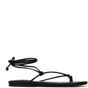 Nine West Pansie Ankle Wrap Sandals Čierne | ECQHLY-940
