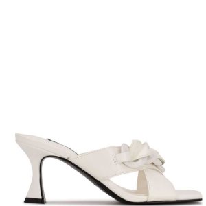 Nine West Paytin Na Podpatku Slapky Biele | NLTRUP-156