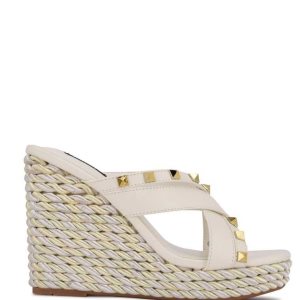 Nine West Pipa Espadrille Wedge Biele | FQRSYO-863