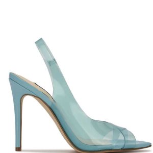 Nine West Polka Slingback Na Podpatku Modre | REMUNT-835