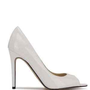 Nine West Prizz Open Spicou Pumps Biele | MQYSUI-102