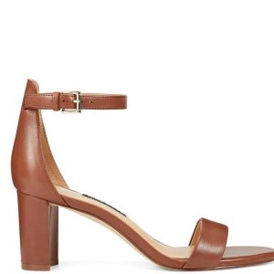 Nine West Pruce Ankle Remienkove Block Sandals Hnede | ALMBCJ-706