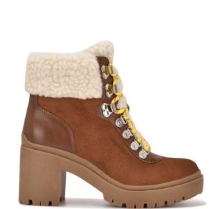 Nine West Quimbie Booties Hnede | PLYGRC-378