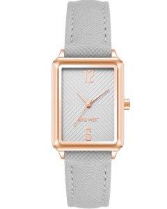 Nine West Rectangular Case Saffiano Siva | RQXVEN-507