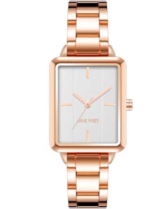 Nine West Rectangular Textured Dial Bracelet | KSYOMQ-496