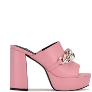 Nine West Relee Platforme Slapky Sandals Ruzove | LDCMRJ-563
