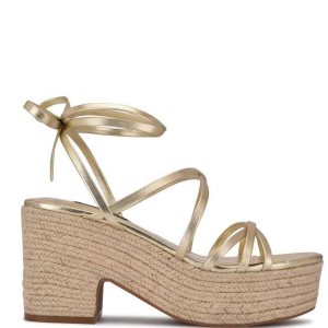 Nine West Riplee Ankle Wrap Platforme | EYRVAG-158
