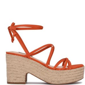 Nine West Riplee Ankle Wrap Platforme | OCPFUM-365