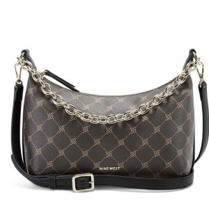 Nine West Ronnie Top Zip Shoulder Hnede Čierne | ZMLKCJ-893