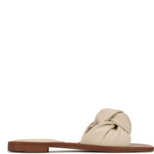 Nine West Rosey Slapky Sandals Krém | KLIUPZ-953