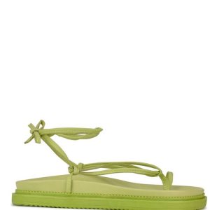 Nine West Sarest Ankle Wrap Balerinky Svetlo Zelene | FGMARC-904