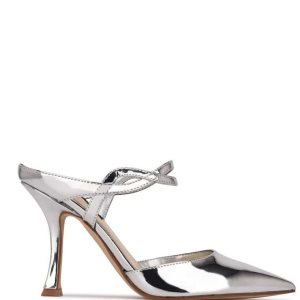 Nine West Sing Mules Strieborne Metal | ELVSZM-764