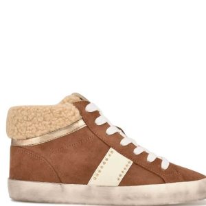 Nine West Stunnah High Top Sneakers Hnede Krém | JFQDHT-382