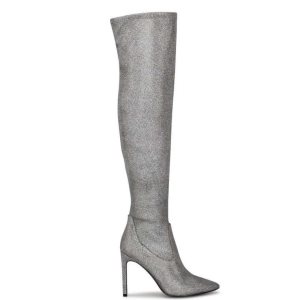 Nine West Tacy Over The Knee Modre Siva | BPWJTF-897