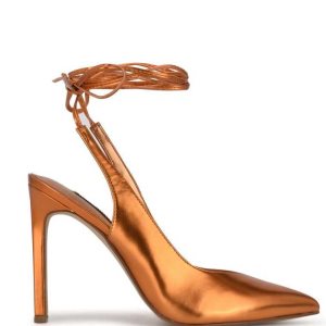 Nine West Talon Ankle Wrap Saty Pumps Oranžové Metal | HFBJLK-612