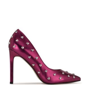 Nine West Tatiana Pointy Spicou Pumps Metal | WJLYTU-793