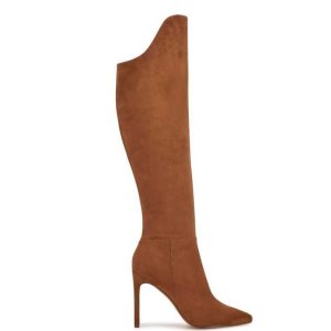 Nine West Teleena Siroke Topanky Calf Na Podpatku | IJDMHL-168