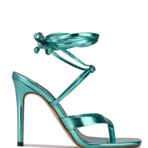 Nine West Terrie Ankle Wrap Sandals Tyrkysové Metal | UNHIAD-216
