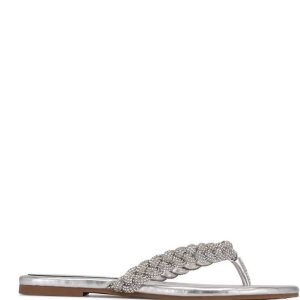 Nine West Tinee Slapky Sandals Strieborne | TOZAGU-716