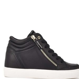 Nine West Tons High Top Hidden Wedge Sneakers Čierne | OCZGKL-537