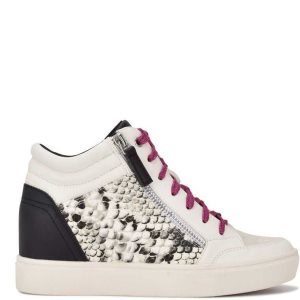 Nine West Tons High Top Hidden Wedge Sneakers Biele Had | SZBAYR-089