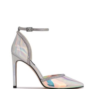 Nine West Tootsie Ankle Remienkove Pumps Strieborne Modre | LNFKMS-048