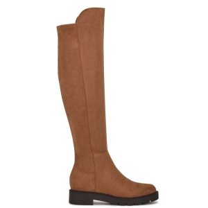 Nine West Tread Over The Knee Lug Sole Hnede | KJXOHG-105