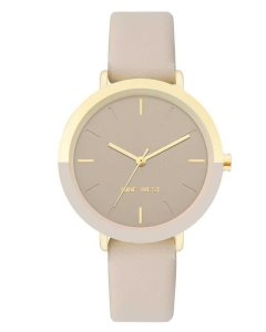 Nine West Two-Tone Bezel Hnede | PWHOBL-197
